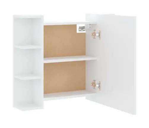 Veidrodinė Spintelė Su Led Apšvietimu, Balta, 70X16,5X60Cm