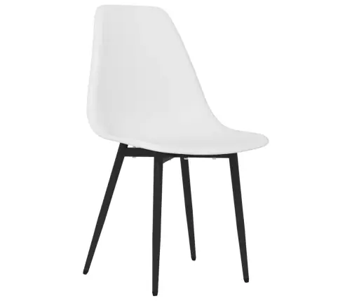 Virtuves Krēsli, 2 Gab., Balts Pp Vidaxl