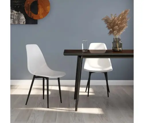 Virtuves Krēsli, 2 Gab., Balts Pp Vidaxl