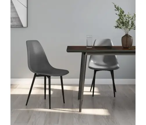 Valgomojo Kėdės, 2Vnt., Pilkos Spalvos, Pp