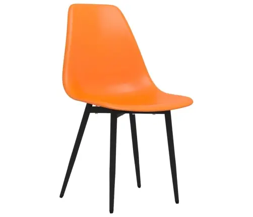 Valgomojo Kėdės, 2Vnt., Oranžinės Spalvos, Pp Valgomojo Kėdės, 2Vnt., Oranžinės Spalvos, Pp