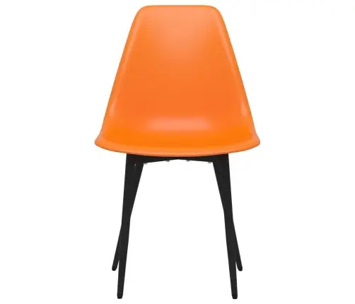 Valgomojo Kėdės, 2Vnt., Oranžinės Spalvos, Pp Valgomojo Kėdės, 2Vnt., Oranžinės Spalvos, Pp