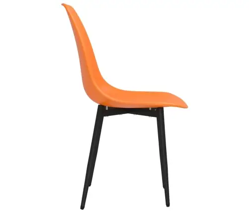 Valgomojo Kėdės, 2Vnt., Oranžinės Spalvos, Pp Valgomojo Kėdės, 2Vnt., Oranžinės Spalvos, Pp