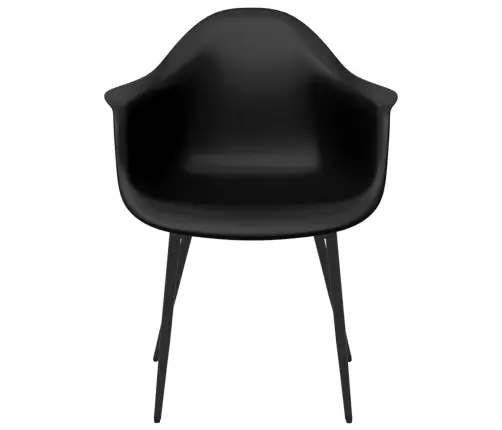 Virtuves Krēsli, 2 Gab., Melns Pp Vidaxl