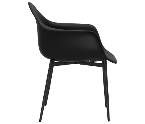 Virtuves Krēsli, 2 Gab., Melns Pp Vidaxl