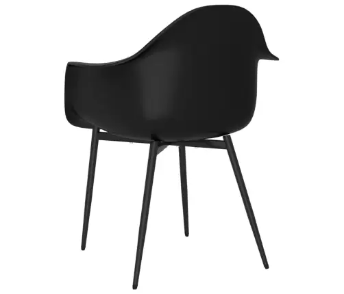 Virtuves Krēsli, 2 Gab., Melns Pp Vidaxl