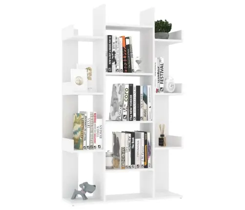 Spintelė Knygoms, Balta, 86X25,5X140cm Apdirbta Mediena