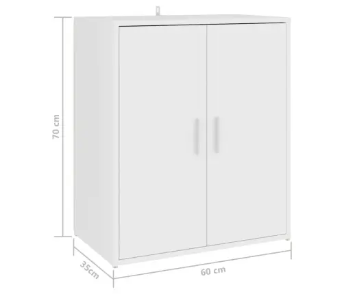 Apavu Plaukts, Balts, 60X35X70 Cm, Inženierijas Koks Vidaxl