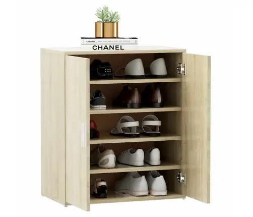 Apavu Skapītis, Ozolkoka Krāsa, 60X35X70 Cm, Inženierijas Koks Vidaxl