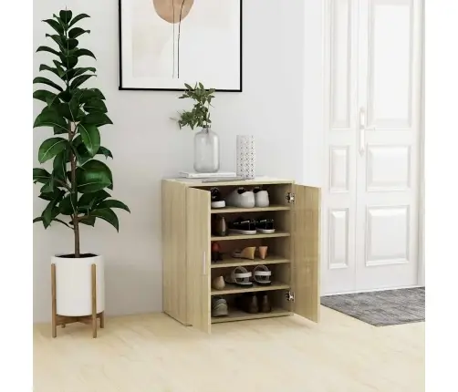 Apavu Skapītis, Ozolkoka Krāsa, 60X35X70 Cm, Inženierijas Koks Vidaxl