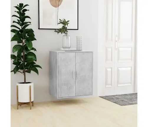 Apavu Plaukts, Betona Pelēks, 60X35X70 Cm, Inženierijas Koks Vidaxl