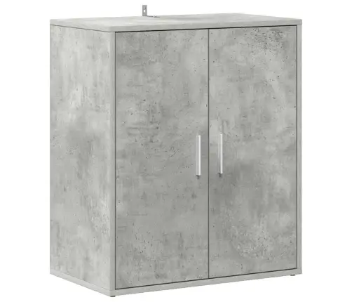 Apavu Plaukts, Betona Pelēks, 60X35X70 Cm, Inženierijas Koks Vidaxl