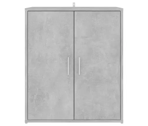 Apavu Plaukts, Betona Pelēks, 60X35X70 Cm, Inženierijas Koks Vidaxl