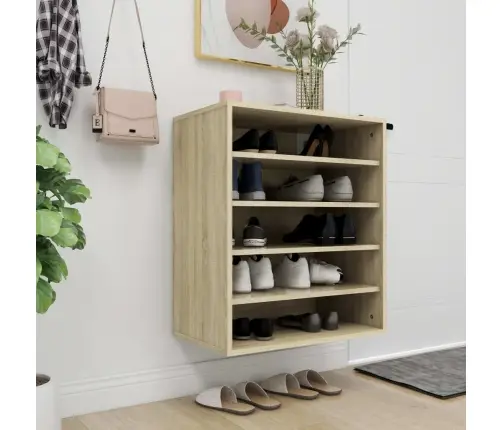 Apavu Skapītis, Ozolkoka Krāsa, 60X35X70 Cm, Inženierijas Koks Vidaxl