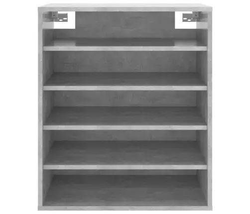 Apavu Plaukts, Betona Pelēks, 60X35X70 Cm, Inženierijas Koks Vidaxl