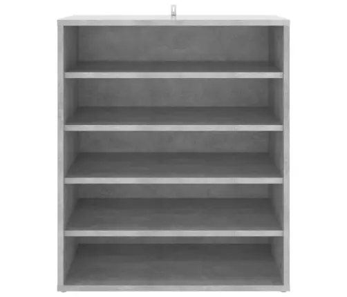 Apavu Plaukts, Betona Pelēks, 60X35X70 Cm, Inženierijas Koks Vidaxl