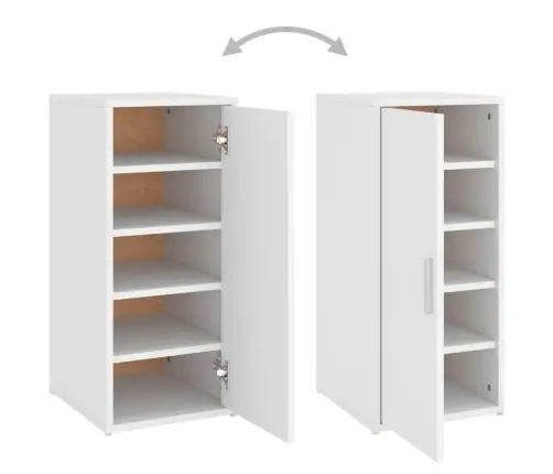 Apavu Skapītis, Balts, 32X35X70 Cm, Inženierijas Koks Vidaxl