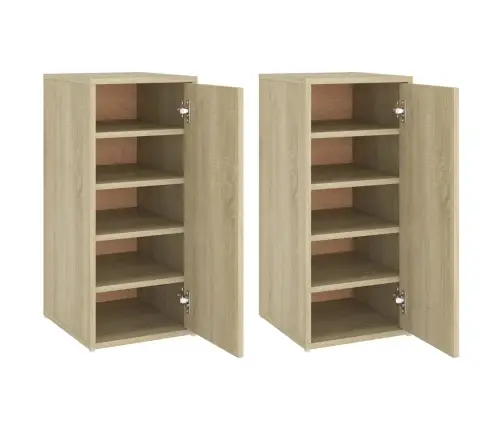 Spintelės Batams, 2Vnt., Sonoma Ąžuolo Spalvos, 32X35X70cm Mdp
