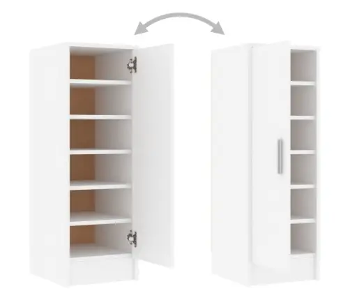 Apavu Skapis, Balts, 32X35X92 Cm, Inženierijas Koks Vidaxl