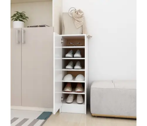 Apavu Skapis, Balts, 32X35X92 Cm, Inženierijas Koks Vidaxl