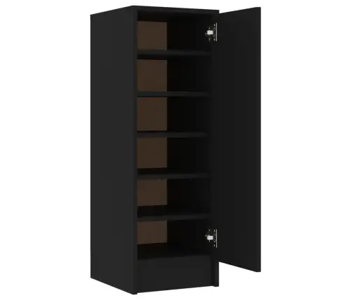 Apavu Skapis, Melns, 32X35X92 Cm, Inženierijas Koks Vidaxl