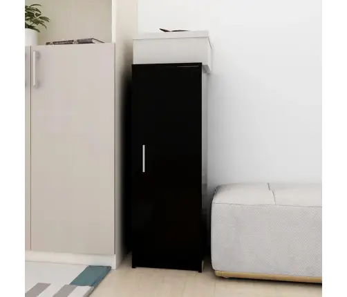 Apavu Skapis, Melns, 32X35X92 Cm, Inženierijas Koks Vidaxl