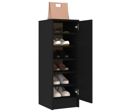 Apavu Skapis, Melns, 32X35X92 Cm, Inženierijas Koks Vidaxl