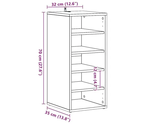 Spintelė Batams, Juodos Spalvos, 31,5X35X70cm Mdp