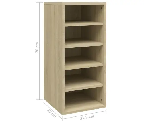 Spintelės Batams, 2Vnt., Ąžuolo, 31,5X35X70cm Apdirbta Mediena