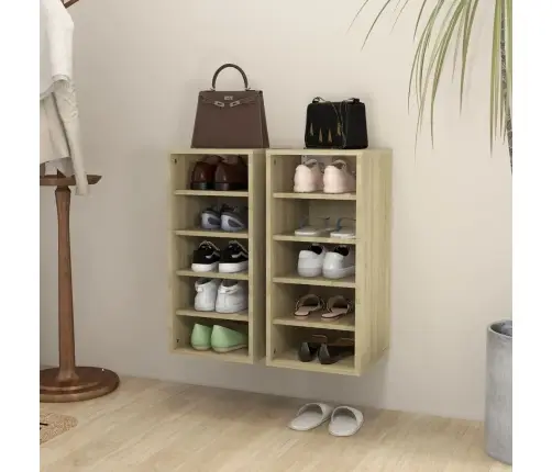 Spintelės Batams, 2Vnt., Ąžuolo, 31,5X35X70cm Apdirbta Mediena