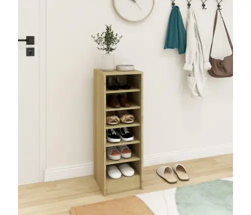 Apavu Plaukts, Ozolkoka, 31,5X35X90 Cm, Inženierijas Koks Vidaxl