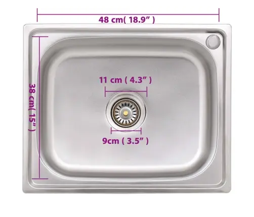Matkavalamu Ühe Kraanikausiga, Kraaniga, Roostevaba Teras