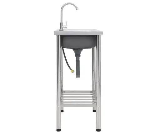 Matkavalamu Ühe Kraanikausiga, Kraaniga, Roostevaba Teras