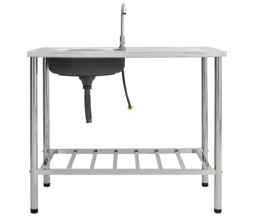 Matkavalamu Ühe Kraanikausiga, Kraaniga, Roostevaba Teras