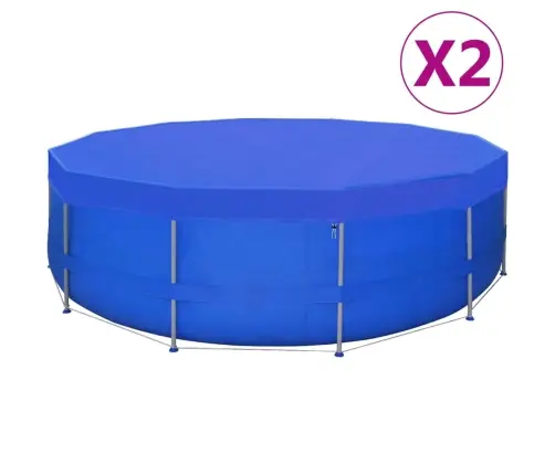 Baseina Pārklāji, 2 Gab., 540 Cm, 90 G/M², Apaļi, Pe Vidaxl
