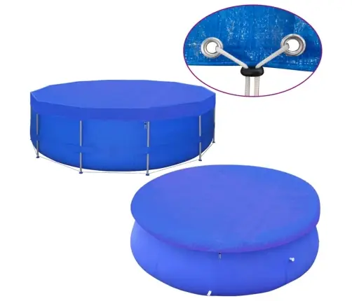 Baseina Pārklāji, 2 Gab., 540 Cm, 90 G/M², Apaļi, Pe Vidaxl