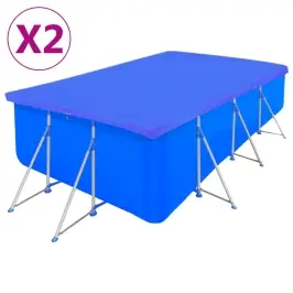 Baseina Pārklāji, 2 Gab., 394X207 Cm, 90 G/M², Taisnstūra, Pe Vidaxl Baseina Pārklāji, 2 Gab., 394X207 Cm, 90 G/M², Taisnstūra, Pe Vidaxl