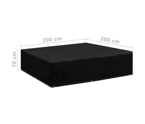 Dārza Mēbeļu Pārklāji, 2 Gab., 8 Gredzeni, 200X200X70 Cm Vidaxl