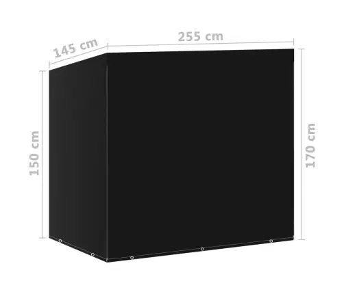 Šūpuļdīvānu Pārklāji, 2 Gab., 10 Gredzeni, 255X145X170 Cm Vidaxl