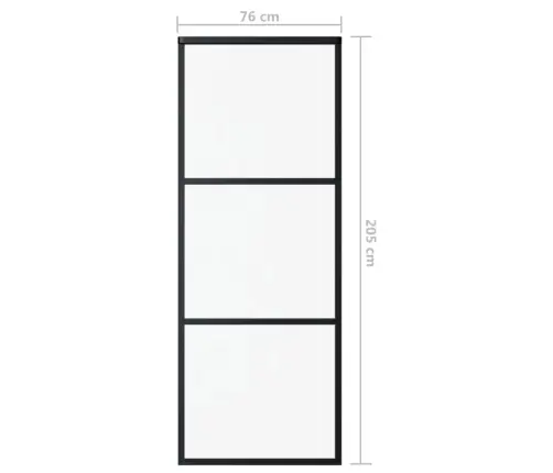 Bīdāmās Durvis Ar Stiprinājumiem, Stikls, Alumīnijs, 76X205 Cm Vidaxl