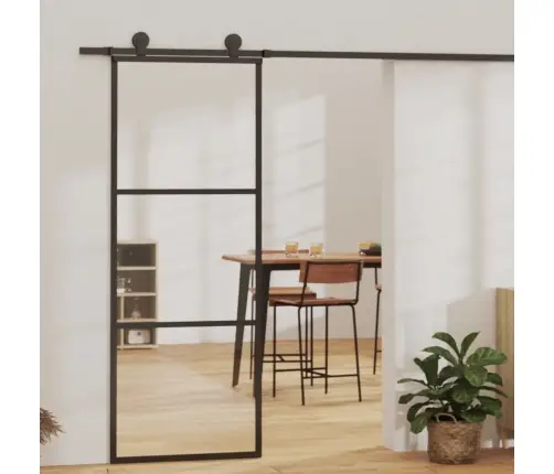 Bīdāmās Durvis Ar Stiprinājumiem, Stikls, Alumīnijs, 76X205 Cm Vidaxl