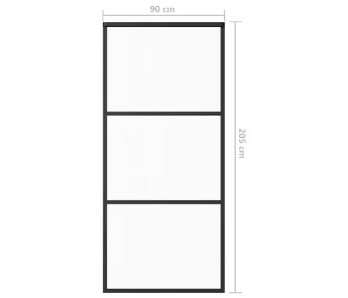 Bīdāmās Durvis Ar Stiprinājumiem, Stikls, Alumīnijs, 90X205 Cm Vidaxl