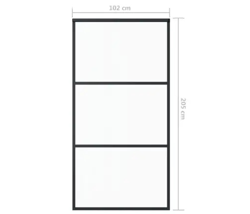 Liuguks Riistvarakomplektiga, Esg Klaas, Alumiinium, 102X205Cm
