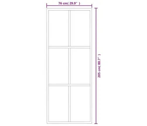 Bīdāmās Durvis Ar Stiprinājumiem, Stikls, Alumīnijs, 76X205 Cm Vidaxl