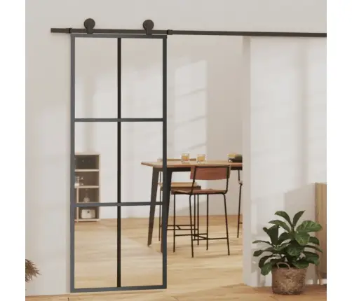 Bīdāmās Durvis Ar Stiprinājumiem, Stikls, Alumīnijs, 76X205 Cm Vidaxl