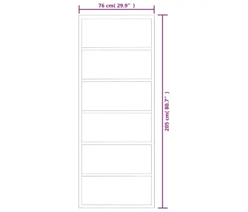 Bīdāmās Durvis Ar Stiprinājumiem, Stikls, Alumīnijs, 76X205 Cm Vidaxl