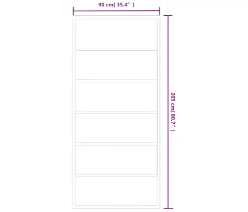 Bīdāmās Durvis Ar Stiprinājumiem, Stikls, Alumīnijs, 90X205 Cm Vidaxl