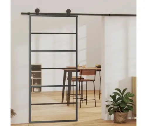 Bīdāmās Durvis Ar Stiprinājumiem, Stikls, Alumīnijs, 90X205 Cm Vidaxl