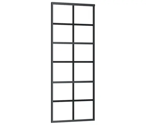 Bīdāmās Durvis Ar Stiprinājumiem, Stikls, Alumīnijs, 76X205 Cm Vidaxl