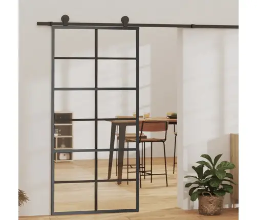 Bīdāmās Durvis Ar Stiprinājumiem, Stikls, Alumīnijs, 90X205 Cm Vidaxl